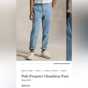 Ralph Lauren polo kids chambray pants